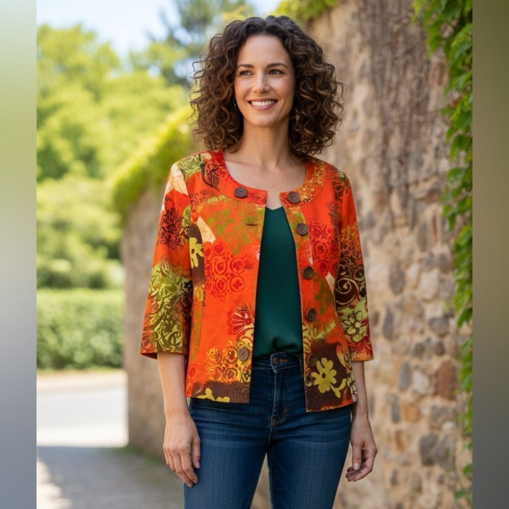 Take 50% OFF- Birich Hill Women's Multi-colored Jacket, Size-L